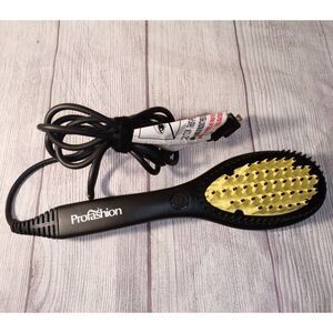 Profashion Ionic Thermal Heat Brush Haircare Womens Beauty Black/Yellow Electric